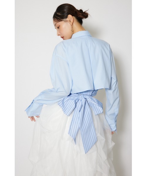 rienda（リエンダ）の「バックリボンレイヤードシャツ 春服（シャツ/ブラウス・レディース・ブルー/ピンク/ホワイト・SMALL/MEDIUM）」の22枚目の写真