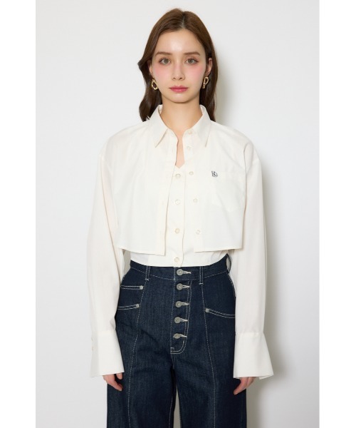 rienda（リエンダ）の「バックリボンレイヤードシャツ 春服（シャツ/ブラウス・レディース・ブルー/ピンク/ホワイト・SMALL/MEDIUM）」の10枚目の写真