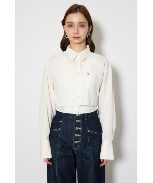 rienda（リエンダ）の「バックリボンレイヤードシャツ 春服（シャツ/ブラウス・レディース・ブルー/ピンク/ホワイト・SMALL/MEDIUM）」の11枚目の写真