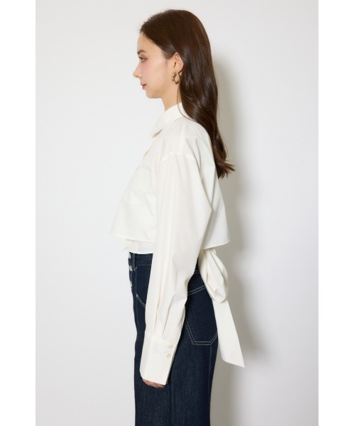 rienda（リエンダ）の「バックリボンレイヤードシャツ 春服（シャツ/ブラウス・レディース・ブルー/ピンク/ホワイト・SMALL/MEDIUM）」の12枚目の写真
