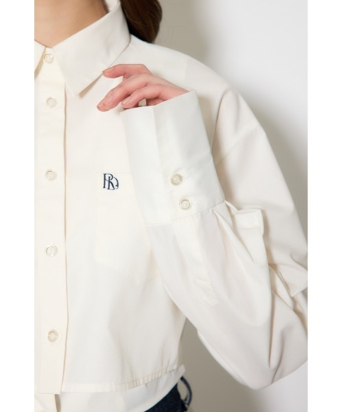 rienda（リエンダ）の「バックリボンレイヤードシャツ 春服（シャツ/ブラウス・レディース・ブルー/ピンク/ホワイト・SMALL/MEDIUM）」の17枚目の写真