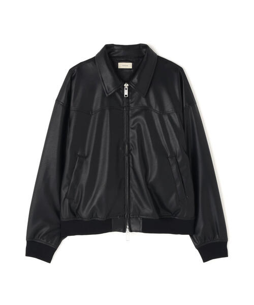 Toironier（トワロニエ）の「Toironier/トワロニエ/Artificial Leather Work（ブルゾン・メンズ・ブラウン/ブラック・1）」の5枚目の写真