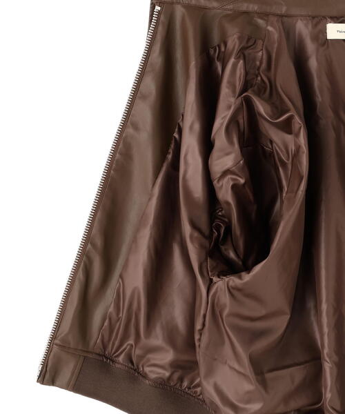 Toironier（トワロニエ）の「Toironier/トワロニエ/Artificial Leather Work（ブルゾン・メンズ・ブラウン/ブラック・1）」の7枚目の写真