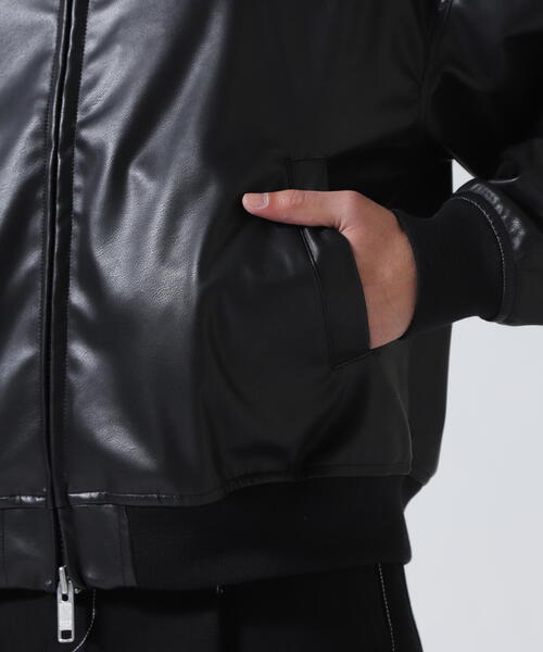 Toironier（トワロニエ）の「Toironier/トワロニエ/Artificial Leather Work（ブルゾン・メンズ・ブラウン/ブラック・1）」の15枚目の写真