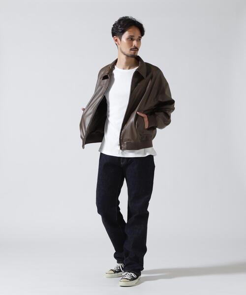 Toironier（トワロニエ）の「Toironier/トワロニエ/Artificial Leather Work（ブルゾン・メンズ・ブラウン/ブラック・1）」の12枚目の写真