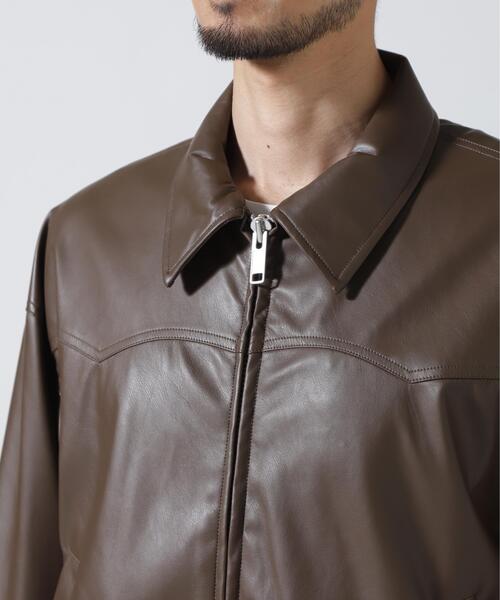 Toironier(トワロニエ)の「Toironier/トワロニエ/Artificial Leather Work(ブルゾン・メンズ・ブラウン/ブラック・1)」の19枚目の写真