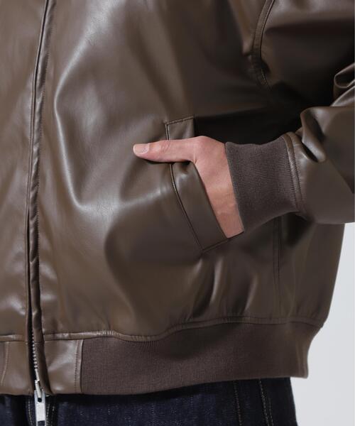 Toironier(トワロニエ)の「Toironier/トワロニエ/Artificial Leather Work(ブルゾン・メンズ・ブラウン/ブラック・1)」の17枚目の写真