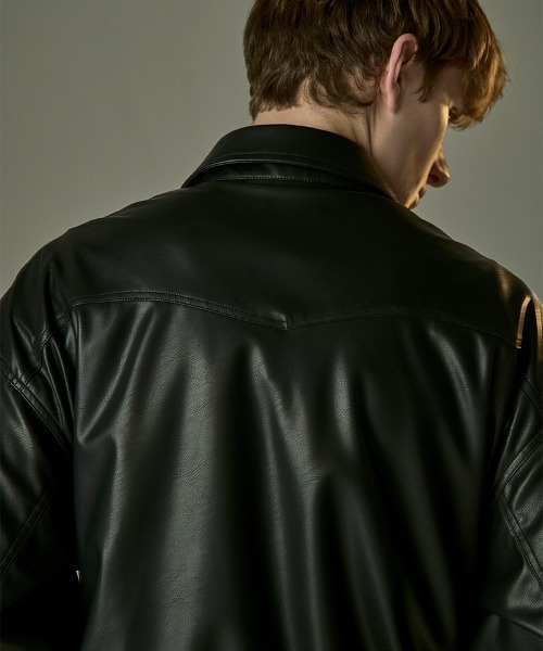 Toironier(トワロニエ)の「Toironier/トワロニエ/Artificial Leather Work(ブルゾン・メンズ・ブラウン/ブラック・1)」の3枚目の写真