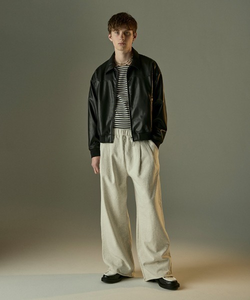 Toironier(トワロニエ)の「Toironier/トワロニエ/Artificial Leather Work(ブルゾン・メンズ・ブラウン/ブラック・1)」の6枚目の写真