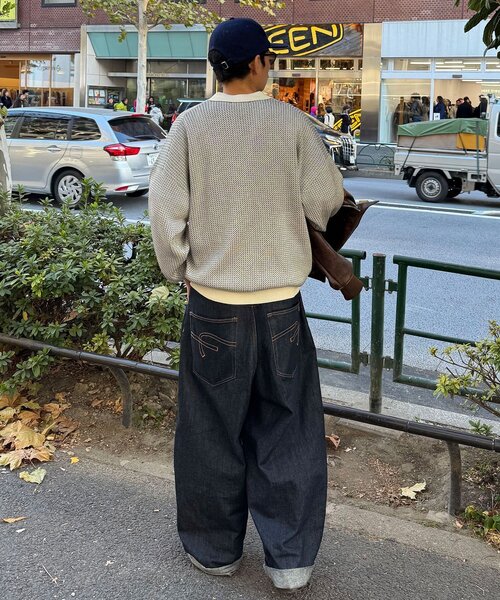 CIAOPANIC（チャオパニック）の「バーズアイニットポロシャツ（ニット/セーター・レディース・ネイビー/ホワイト/グリーン/ブルー・FREE）」の11枚目の写真