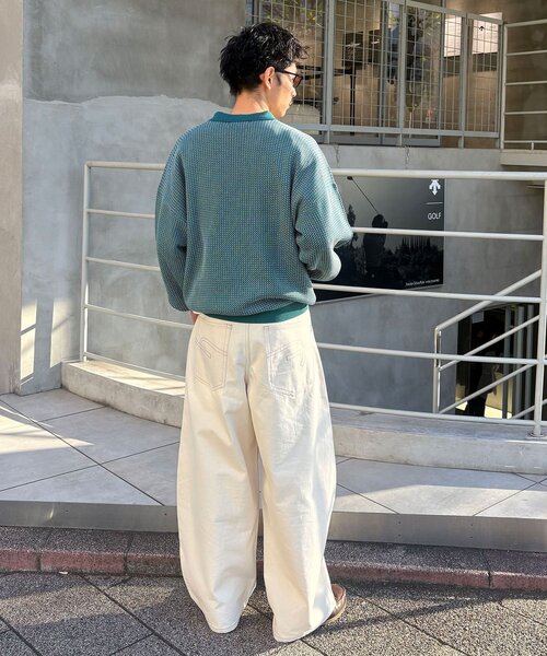 CIAOPANIC（チャオパニック）の「バーズアイニットポロシャツ（ニット/セーター・レディース・ネイビー/ホワイト/グリーン/ブルー・FREE）」の20枚目の写真