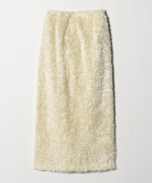 H　BEAUTY&YOUTH UNITED ARROWS（エイチビューティーアンドユースユナイテッドアローズ）の「＜H＞ポリエステル フリンジ ロングスカート（スカート・レディース・ベージュ/ブラック・S/M）」の2枚目の写真