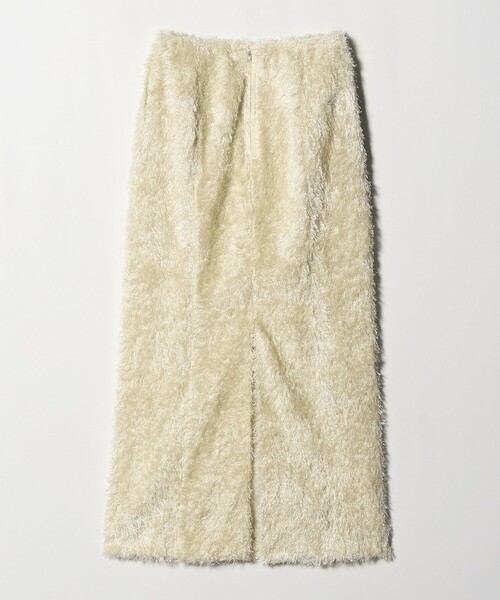 H　BEAUTY&YOUTH UNITED ARROWS（エイチビューティーアンドユースユナイテッドアローズ）の「＜H＞ポリエステル フリンジ ロングスカート（スカート・レディース・ベージュ/ブラック・S/M）」の5枚目の写真