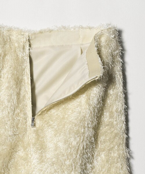 H　BEAUTY&YOUTH UNITED ARROWS（エイチビューティーアンドユースユナイテッドアローズ）の「＜H＞ポリエステル フリンジ ロングスカート（スカート・レディース・ベージュ/ブラック・S/M）」の8枚目の写真