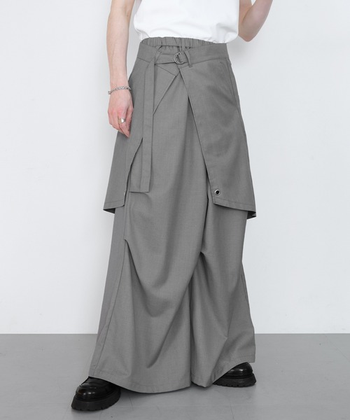 LILL(リル)の「【脱着可能】TR2wayスカートスラックス(スラックス・メンズ・ブラック/ライトグレー/チャコールグレー・XL/L/M/S)」の3枚目の写真