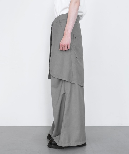 LILL(リル)の「【脱着可能】TR2wayスカートスラックス(スラックス・メンズ・ブラック/ライトグレー/チャコールグレー・XL/L/M/S)」の4枚目の写真
