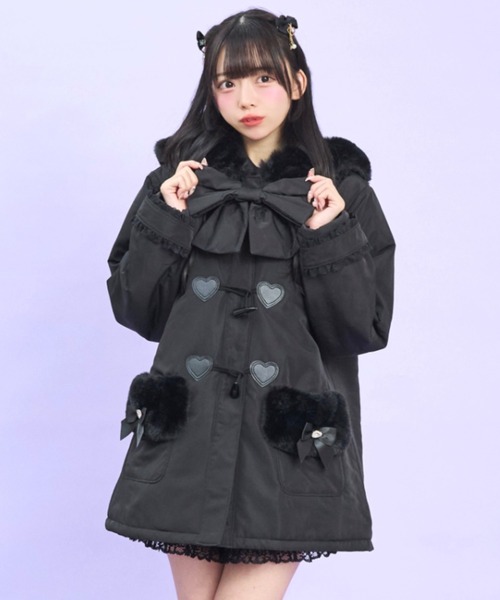 Secret Honey(シークレットハニー)の「ダッフルモチーフブルゾン(ダッフルコート・レディース・ブラック/オフホワイト・MEDIUM)」の2枚目の写真