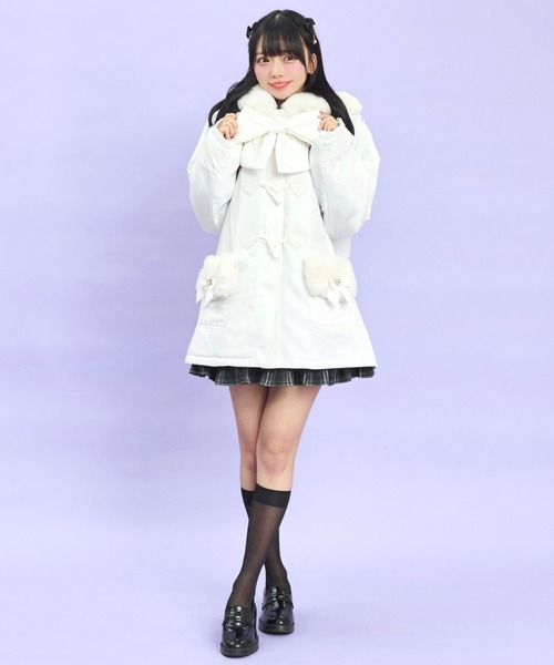 Secret Honey(シークレットハニー)の「ダッフルモチーフブルゾン(ダッフルコート・レディース・ブラック/オフホワイト・MEDIUM)」の3枚目の写真