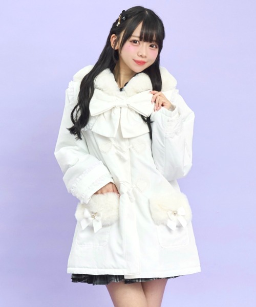 Secret Honey(シークレットハニー)の「ダッフルモチーフブルゾン(ダッフルコート・レディース・ブラック/オフホワイト・MEDIUM)」の4枚目の写真