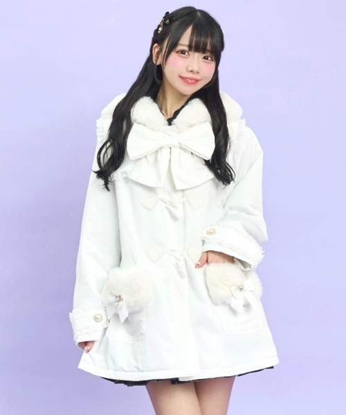 Secret Honey(シークレットハニー)の「ダッフルモチーフブルゾン(ダッフルコート・レディース・ブラック/オフホワイト・MEDIUM)」の5枚目の写真