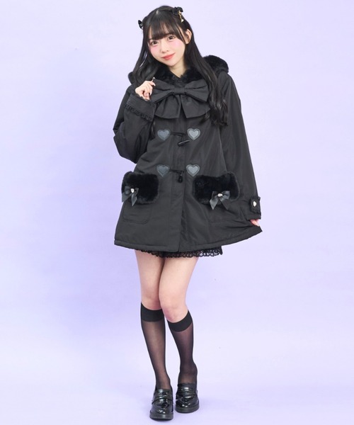 Secret Honey(シークレットハニー)の「ダッフルモチーフブルゾン(ダッフルコート・レディース・ブラック/オフホワイト・MEDIUM)」の11枚目の写真