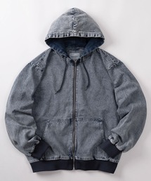 make a ray!（メイク ア レイ！）の「【71】デニム ダック フードブルゾン ジップパーカー（ブルゾン）」