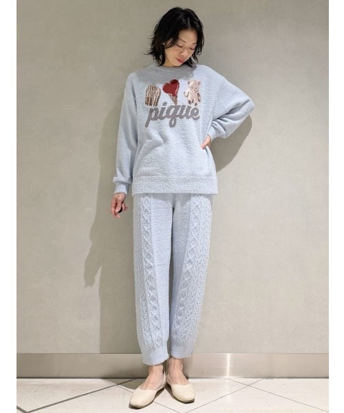 Valentine】ワンポイントジャガードプルオーバー（ルームウェア