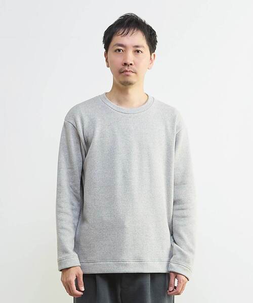 MEN'S MELROSE（メンズメルローズ）の「ボンバーヒートTシャツ（Tシャツ/カットソー・メンズ・ライトグレー/ホワイト×ブラック・2/4/3）」の3枚目の写真