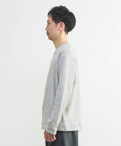 MEN'S MELROSE（メンズメルローズ）の「ボンバーヒートTシャツ（Tシャツ/カットソー・メンズ・ライトグレー/ホワイト×ブラック・2/4/3）」の4枚目の写真