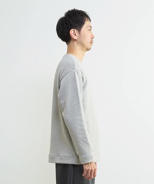MEN'S MELROSE（メンズメルローズ）の「ボンバーヒートTシャツ（Tシャツ/カットソー・メンズ・ライトグレー/ホワイト×ブラック・2/4/3）」の6枚目の写真
