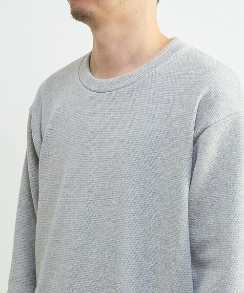 MEN'S MELROSE（メンズメルローズ）の「ボンバーヒートTシャツ（Tシャツ/カットソー・メンズ・ライトグレー/ホワイト×ブラック・2/4/3）」の7枚目の写真
