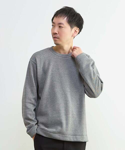 MEN'S MELROSE（メンズメルローズ）の「ボンバーヒートTシャツ（Tシャツ/カットソー・メンズ・ライトグレー/ホワイト×ブラック・2/4/3）」の14枚目の写真