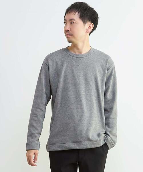 MEN'S MELROSE（メンズメルローズ）の「ボンバーヒートTシャツ（Tシャツ/カットソー・メンズ・ライトグレー/ホワイト×ブラック・2/4/3）」の15枚目の写真