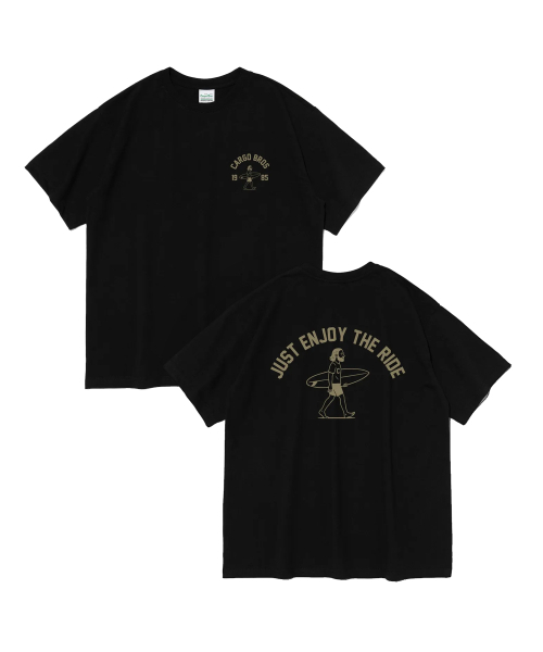 CARGOBROS(カーゴブロス)の「トラベルサーフィンライダー 半袖Tシャツ (ブラック)(Tシャツ/カットソー・メンズ・その他・S/M/L/XL/2XL)」の1枚目の写真
