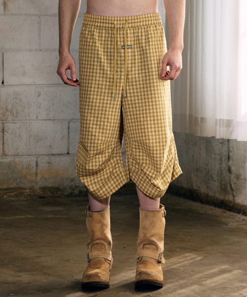 THEVINYLHOUSE(ザバイニルハウス)の「スリークォーターチェックパンツ イエロー(その他パンツ・メンズ・その他・S/M/L)」の3枚目の写真
