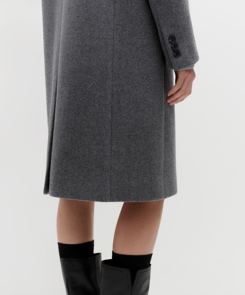 MUSINSA STANDARD WOMAN（ムシンサスタンダードウーマン）の「ウィメンズカシミヤブレンドチェスターフィールドコート[ミディアムグレー]（チェスターコート・レディース・その他・MEDIUM/LARGE/SMALL/X-SMALL）」の5枚目の写真