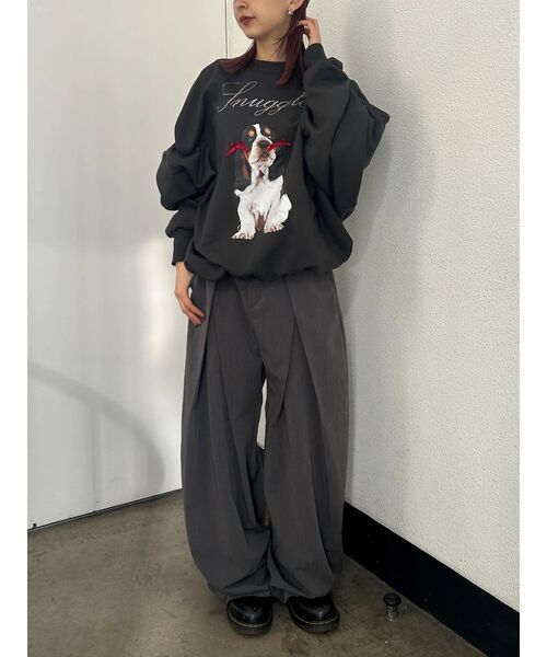 jouetie（ジュエティ）の「DOGプリントプルオーバー スウェット（スウェット・レディース・グレー/ブラック/グリーン・MEDIUM）」の11枚目の写真