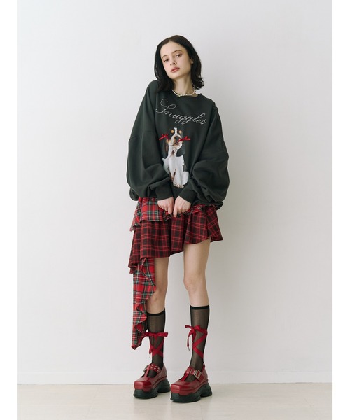 jouetie(ジュエティ)の「DOGプリントプルオーバー スウェット 春服 犬(スウェット・レディース・グレー/ブラック/グリーン・MEDIUM)」の21枚目の写真