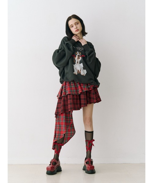 jouetie(ジュエティ)の「DOGプリントプルオーバー スウェット 春服 犬(スウェット・レディース・グレー/ブラック/グリーン・MEDIUM)」の22枚目の写真