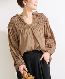 B.C STOCK（ベーセーストック）の「《追加》手洗い可 / ボイル2WAYギャザーブラウス（シャツ/ブラウス）」