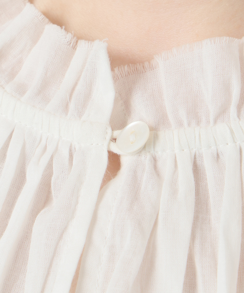 B.C STOCK（ベーセーストック）の「《追加》手洗い可 / ボイル2WAYギャザーブラウス（シャツ/ブラウス・レディース・ホワイト/ブラウン/ブラック・FREE）」の15枚目の写真