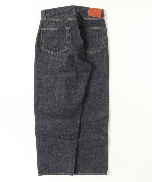 GOLD（ゴールド）の「GOLD / ゴールド：RECYCLED WASTE SUVIN COTTON YARN 14oz DENIM 5POCKET WIDE PANTS(ZIPPER FLY)：25B-GL42579A[MUS]（デニムパンツ・メンズ・ネイビー・M）」の2枚目の写真