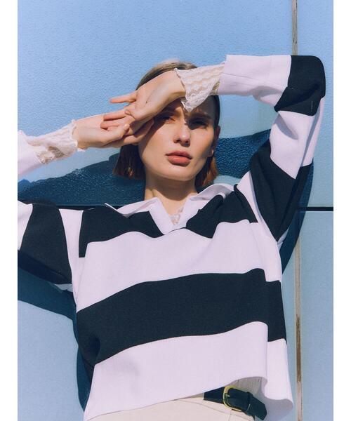 Te chichi（テチチ）の「ラガーニット《2026 spring catalog item》（ニット/セーター・レディース・ネイビー/その他・F）」の2枚目の写真