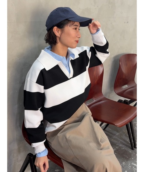 Te chichi（テチチ）の「ラガーニット《2026 spring catalog item》（ニット/セーター・レディース・ネイビー/その他・F）」の3枚目の写真