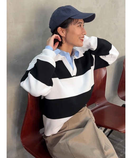 Te chichi（テチチ）の「ラガーニット《2026 spring catalog item》（ニット/セーター・レディース・ネイビー/その他・F）」の5枚目の写真