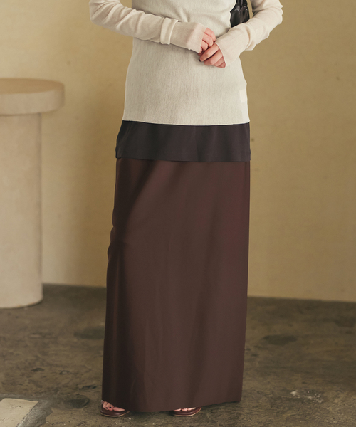 plage（プラージュ）の「《追加》R’IAM ダイバータイトスカート（スカート・レディース・ブラック/ブラウン・34/36/38/40）」の2枚目の写真