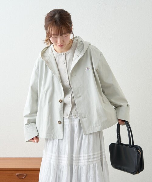 GEVACO（ゲバコ）の「【GEVACO】フーディジャケット（ブルゾン・レディース・グリーン/ベージュ・MEDIUM/LARGE）」の17枚目の写真