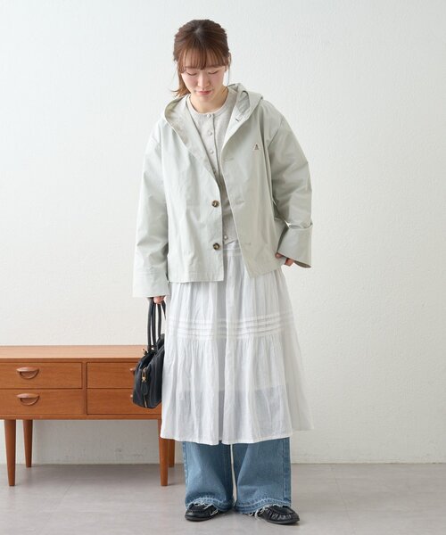 GEVACO（ゲバコ）の「【GEVACO】フーディジャケット（ブルゾン・レディース・グリーン/ベージュ・MEDIUM/LARGE）」の18枚目の写真