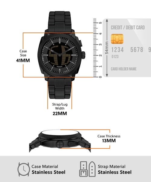 FOSSIL（フォッシル）の「フォッシル Big Tic ビッグティック 腕時計 メンズ アナデジ ステンレス FS6156（アナログ腕時計・メンズ・ブラック・FREE）」の6枚目の写真