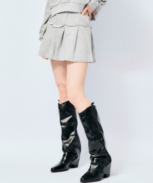 3.3 Field Trip （3.3フィールドトリップ）の「3.3 Field Trip／プリーツスカート（インパン付き・裏毛）（スカート・レディース・グレー/ネイビー/ブラック・FREE）」の3枚目の写真